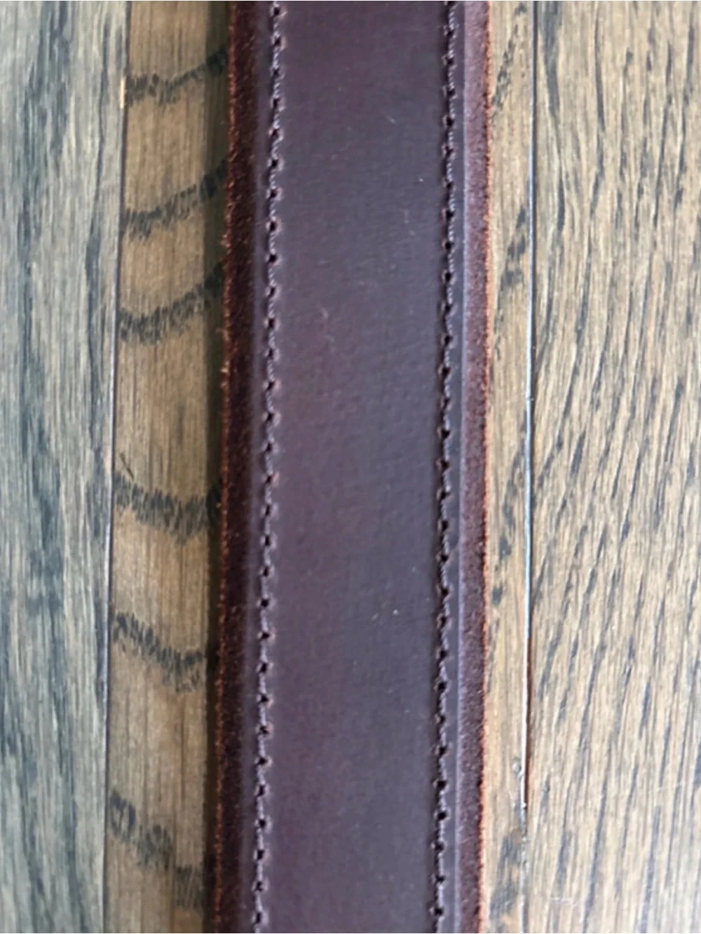 Drafted Brown Leather Casual Belt with Antique Buckle